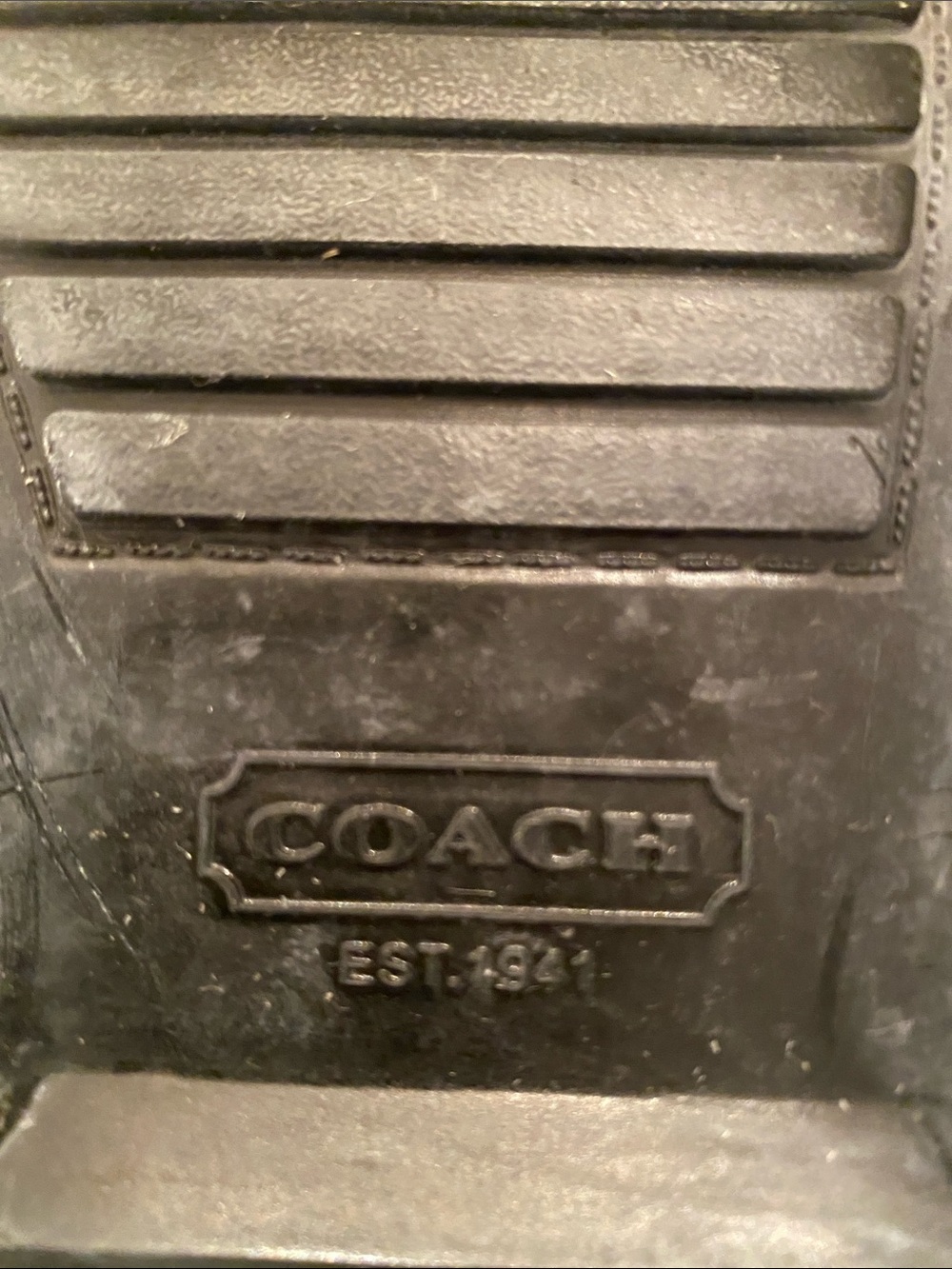 New! Coach Black Signature Monogram Tall Rain Boots - Picture 7 of 8
